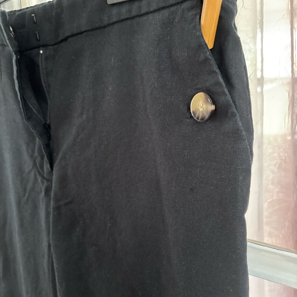 J. Crew Black Linen Blend Sailor Pants size 12 - Picture 8 of 10